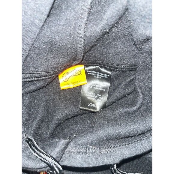 Flamin’ Hot Cheetos Hoodie Black Chester Cheetah Graphic Sweatshirt L - Picture 3 of 3